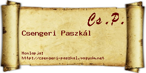 Csengeri Paszkál névjegykártya